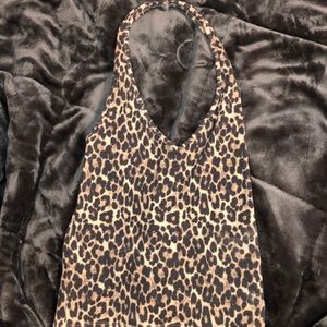 American Eagle Halter Cheetah Top